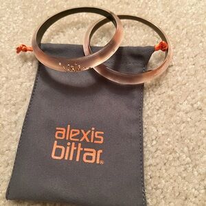 Alexis Bittar Rose and Gold Bangles